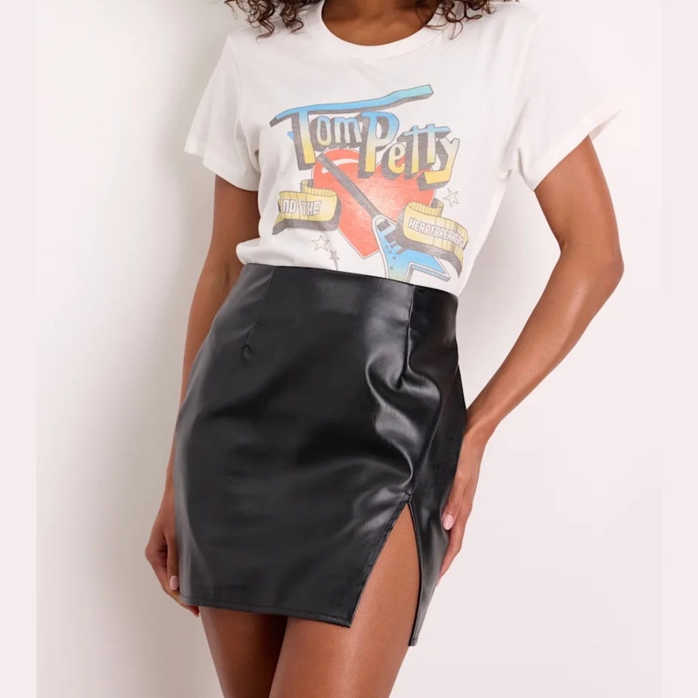 Lulus Walking The Walk Black Vegan Leather Mini Skirt